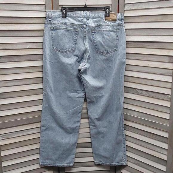 Men's Light Blue Denim Jeans Relaxed Fit | Arizona Jeans | 38x30 - Picture 4 of 7